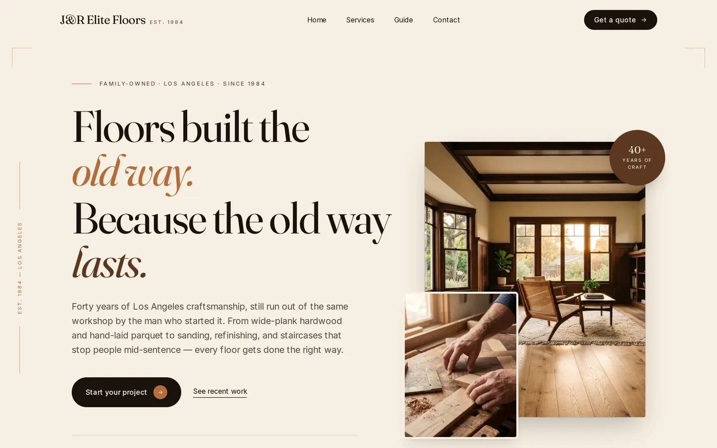 jr elite floors — desktop screenshot