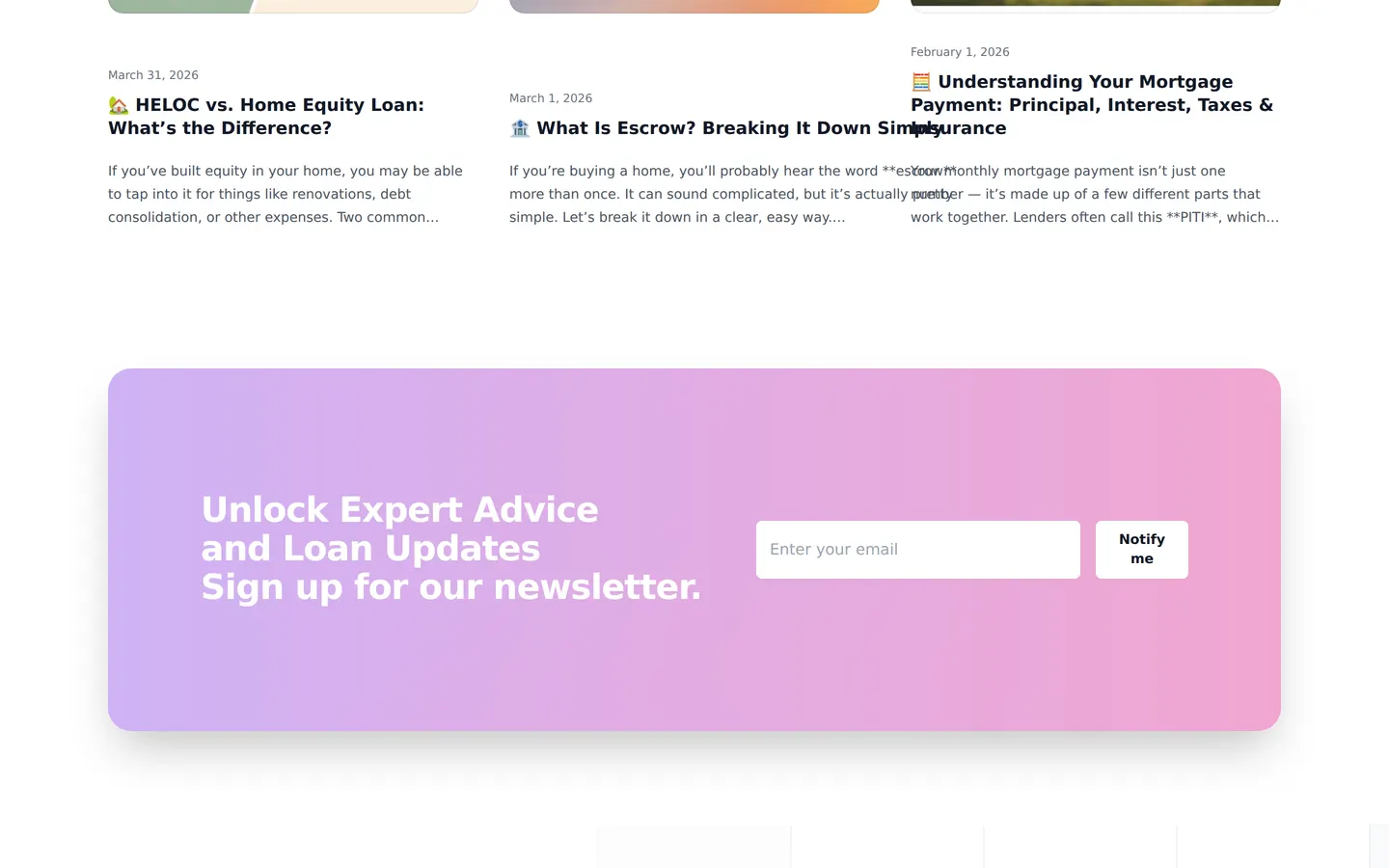 loans by sheilas — newsletter