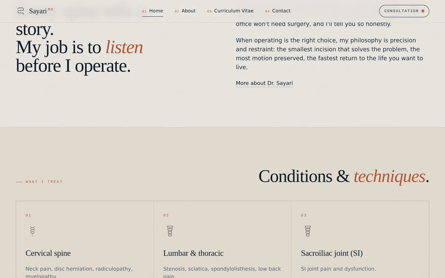 sayari md — conditions
